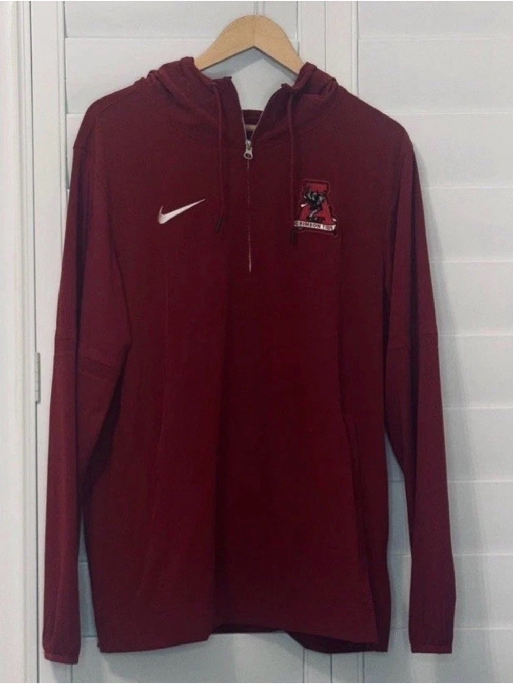 Nike Alabama Crimson TideAnorak 1/2 Zip Hooded JacketSize Medium